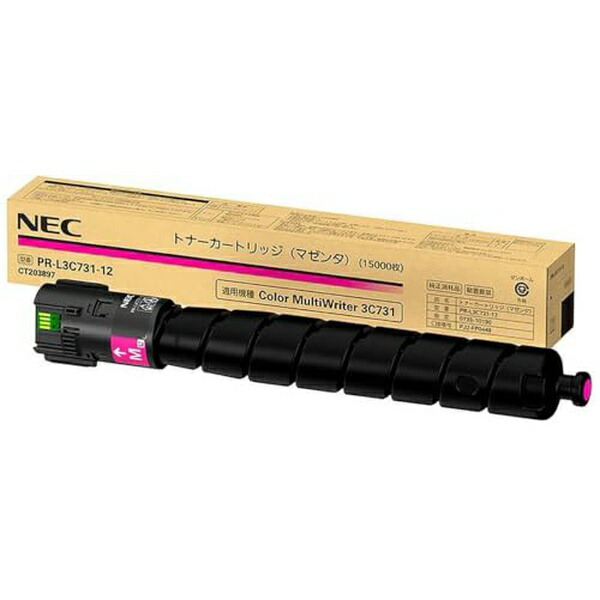 NEC PR-L3C731-12 トナーカートリッジ(マゼンタ)(L3C731-12) (約15000頁刷り上げる能力のある(JIS X 6932(ISO/IEC 19798)に基づく告げ知らせる値))