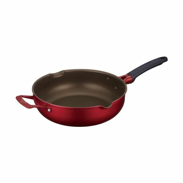 【2個セット】サーモス デュラブルシリーズ マルチパン 炒め鍋 28cm レッド IH対応 KFJ-028W R 高品質|むさしのメディア 店