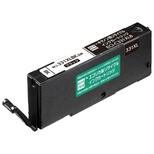 【10個書き割り】 エコリカ ECI-C331XLB BCI-331XLBK 取り替えっこリサイクルインクカートリッジ 黒いこと ECIC331XLB