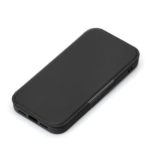 【5個仕掛ける】 PGA PG-25KGF01BK iPhone 16e用 ガラスフリップケース  黒いこと