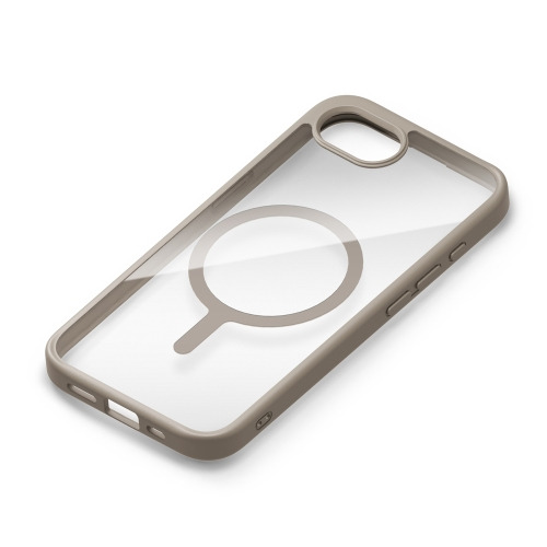 【5個セット】 PGA PG-25KMH02BE iPhone 16e用 MagSafe対応 ハイブリッドケース クリアベージュ|むさしのメディア 店