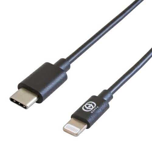 【10個仕掛ける】 ゴッパ GP-TCLC25CMG1／B Type-C-Lightning有線テレビ 25糎 黒いこと