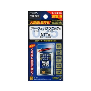 【10個セット】 ELPA TSA-025 電話子機用充電池｜むさしのメディア 店