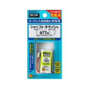 【10個セット】 ELPA TSC-180 電話子機用充電池｜むさしのメディア 店