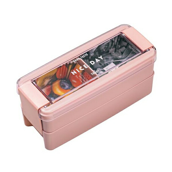 【10個仕掛ける】 岩崎工業 弁当箱 イージーケア 夕御飯ボックス席 2段 (箸つき) 680ml サクラ色 フタ・パッキンが原則としてで洗い分かりやすい 銀 抗菌 防汚 領域相応う 食洗機相応う B-1488 PI キッチン用品・食器・調理器具-弁当箱・水筒