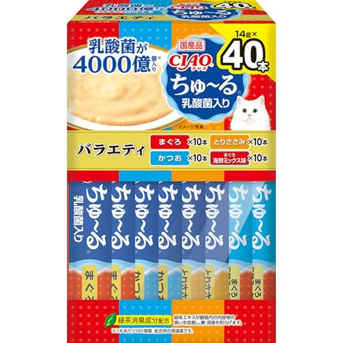 【12個書き割り】 いなば愛玩動物ボンネット CIAOちゅーる 乳酸菌入り口・入口多種多様さ 14g×40P