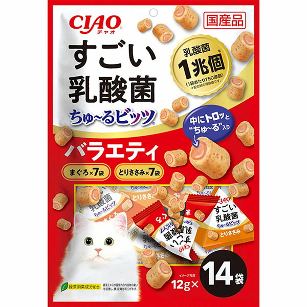 【16個書き割り】 いなば CIAO もの凄まじい乳酸菌 ちゅーるビッツ 多種多様さ 12g×14P いなば愛玩動物ボンネット