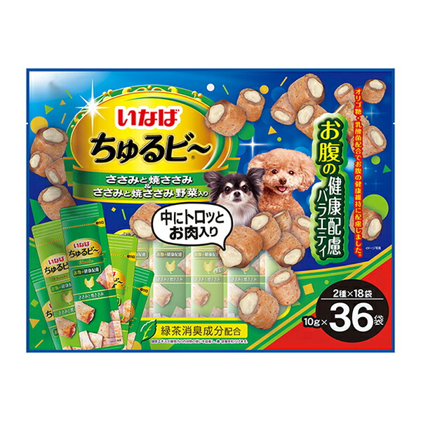 【10個セット】 いなばペットフード いなば ちゅるビから お腹の健康配慮バラエティ 10g×36袋 お腹の健康配慮 犬用おやつ ちゅるビー 犬用ふりかけ ドッグフード ペット用品 おやつ スナック ささみと焼ささみ 犬おやつ バラエティ 正規品 成犬用 犬用 厳選素材|むさしのメディア 店