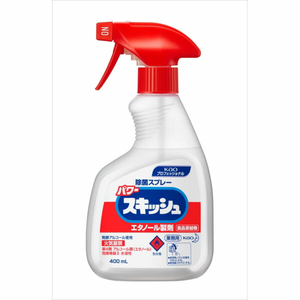 【12個セット】 パワースキッシュスプレー付400ML業務用エタノール製剤 食器用漂白｜むさしのメディア 店