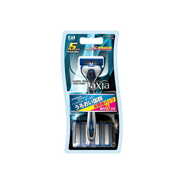 【12個セット】 KAIRAZOR axia コンボパック 5P 貝印 男性用カミソリ｜むさしのメディア 店