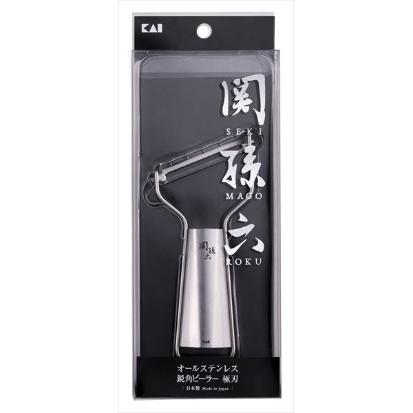 【10個セット】貝印 KAI CORPORATION ピーラー コンパクト 鋭角 極刃 関孫六 オールステンレス 食洗器対応 日本製 DH3356 高品質｜むさしのメディア 店