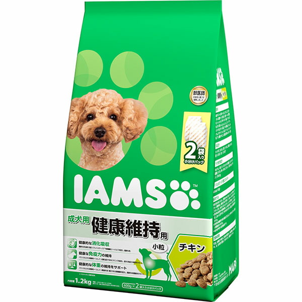 【10個セット】 マースジャパンリミテッド アイムス IAMS ドッグフード 成犬用 健康維持用 小粒 チキン 1.2kg ペレット イヌ アダルト 全品種 ドライフード マースジャパン 犬用フード 総合栄養食 犬用品 ドライ ドックフード 獣医師推奨 マース 正規品 厳選素材|むさしのメディア 店