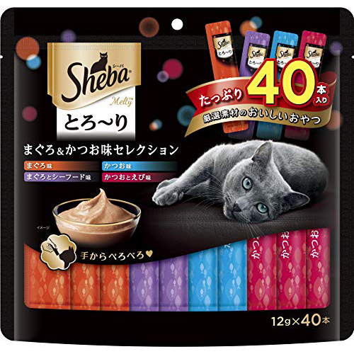 【6個仕掛ける】 マースジャパンリミテッド シーバ Sheba 猫用お兄ちゃん とろ~り メルティ まぐろ\u0026かつお味選りぬき 12g×40本入 ペレット 猫 全年歳 全亜種 とろ りメルティ かつお味選りぬき マースジャパン キャットフード 愛玩動物グッズ 厳選原料品