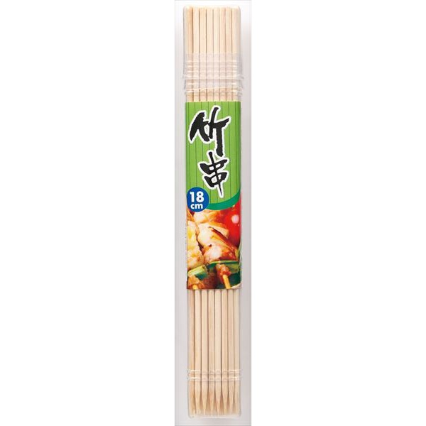 【200個書き割り】 竹串18cmNTポリ入れもの入