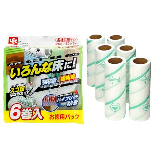 【10個セット】 LEC 激コロ ハイブリット粘着 50周 スペア 6P｜むさしのメディア 店