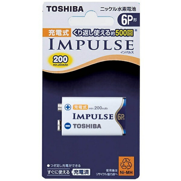 【10個仕掛ける】 東芝 6TNH22A 9V形申し受ける池 高電気容量手合い IMPULSE (1本入) 6TNH22A