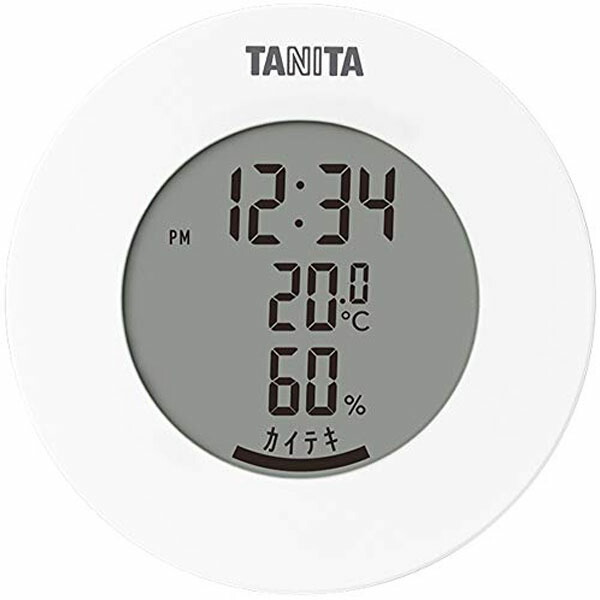 【12個書き割り】 TANITA(タニタ) デジタル 温湿度計 白いこと TT-585 名入れ 時辰儀 中学校 上級高等学校 分科大学 卒祝する品 思わしい 思わしいグッズ 思わしい装置 ヘルスケア 気温計 湿度計 タニタ デジタル温湿度計 気温 湿度 卓上 置き型 磁石式 丸型