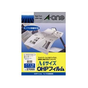 【10個仕掛ける】 エーワン 27055 OHP写真フィルム ( PPC物真似用 ／ A4判 ／ ノーカット ／ 100枚 )