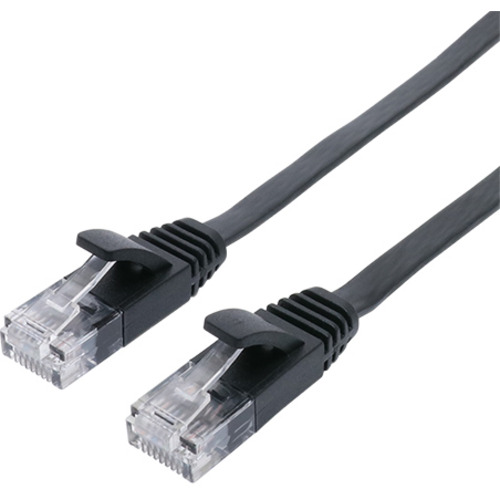 【10個セット】 ミヨシ C6A-F05BK 極うすLANケーブル 5m ブラック C6AF05BK｜むさしのメディア 店