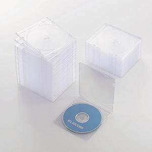 【10個仕掛ける】 入れもの エレコム CD ヴィデオディスク CCD-JSCS50CR Blu-ray／ヴィデオディスク／CD入れもの か細い／なおなお書き／1枚納める せつ然たる パソコン・周辺機器-記録用メディアケース-CD・DVDケース