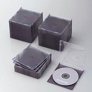 【5個セット】 ケース エレコム CD DVD CCD-JSCS50CBK Blu-ray／DVD／CDケース スリム／PS／1枚収納 クリアブラック｜むさしのメディア 店