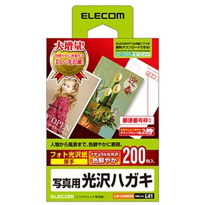 【10個書き割り】 ELECOM(エレコム) EJH-GANH200 EJH-GANHつづき物 光輝私製絵はがき質問用紙