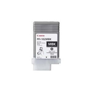 【10個仕掛ける】 キヤノン PFI-102MBK 【完全無欠】 imagePROGRAF用インキ貯蔵タンク 絵の具引っ敷き黒いこと 130ml