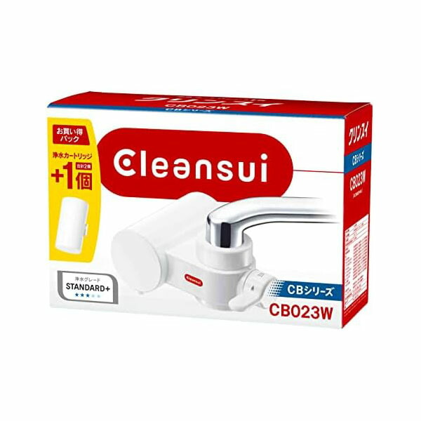【2個セット】クリンスイ 浄水器 蛇口直結型 CBシリーズ コンパクトモデル カートリッジ 2個付き CB023WーWT 高品質｜むさしのメディア 店