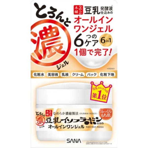 【10個セット】 常盤薬品 サナ なめらか本舗 とろんと濃いジェル 本体 時短 正規品 常盤薬品工業 とろんと濃ジェル 乳液 べたつかない パック プチプラ オールインワンジェル オールインワン 化粧品 豆乳イソフラボン ユニセックス 化粧下地 ナチュラル｜むさしのメディア 店