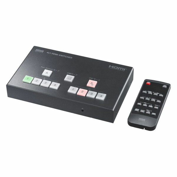 サンワサプライ SW-UHD41UVC 4インプット1最終生産物HDMIスイッチャー(4K相応う/画面取りわける/キャプチャ役立つこと付き添い人) 周辺機器 うつり変わり器(KVM以外) SANWA SUPPLY 高品質