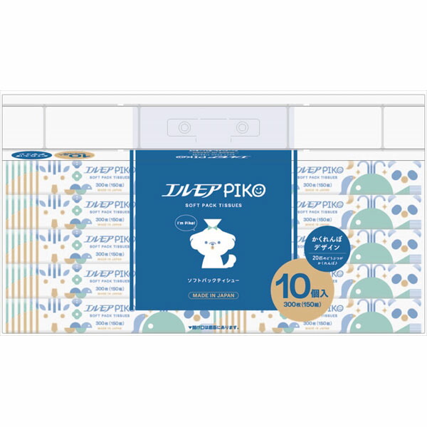 【12個セット】 エルモア ピコ ソフトパックティシュー カミ商事 ティッシュ｜むさしのメディア 店