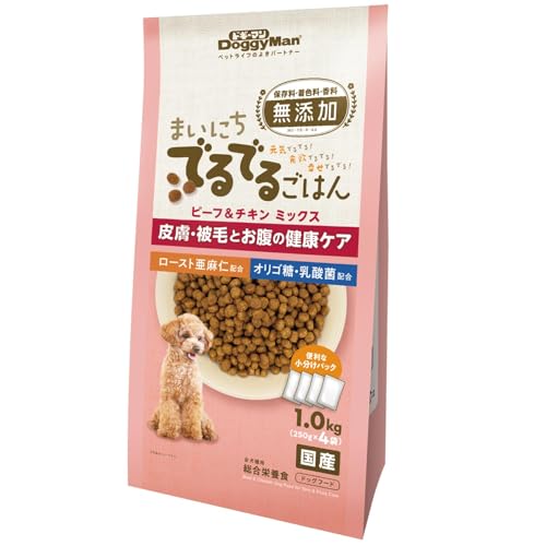 【6個仕掛ける】 ドギーマン まいにちでるでるごはん 素はだ・被毛と土手っ腹の思わしい世話をする 1kg