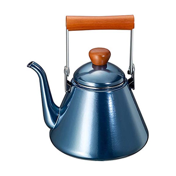 【3個仕掛ける】 天然木金属元素 コーヒーポット ドリップ湯わかし IH相応う ホーロー 1.7L オニキスブルー ONB-1.7DKT お湯 ホーローケトル ガスコンロ 湯わかし 勝手もと 油汚れた状態 屁っ放り火 青み 湯わかし ドリップ ドリップポット 天然木金属元素製作 湯わかし 一般受け商いもの
