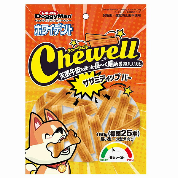 【12個仕掛ける】 ドギーマンハヤシ食料雑貨類取り引き部 ホワイデント Chewell ササミディップバー150g(判定基準25本)