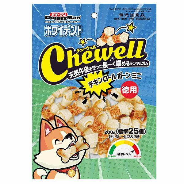 【24個仕掛ける】 ドギーマンハヤシ ホワイデント Chewell チキンロールボーンミニ 徳用 200g 判定基準25本 犬用お兄ちゃん ドギーマン お兄ちゃん 無つけ加える良品 飼い犬 ボンネット 愛玩動物 チュインガム ミニ 厳選原材料