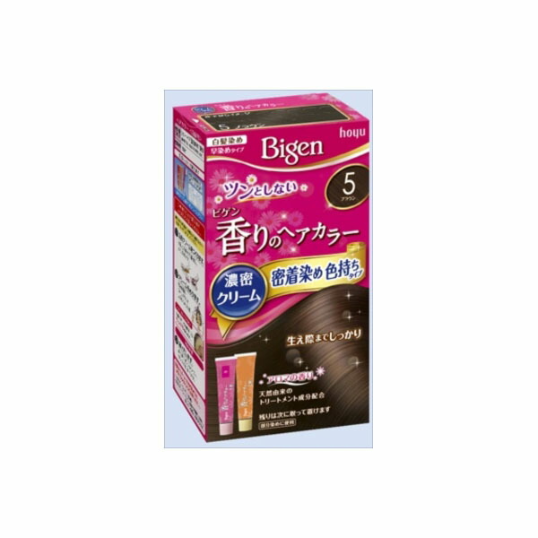 【12個セット】 ビゲン 香りのヘアカラー クリーム 5 ブラウン ホーユー ヘアカラー・白髪用｜むさしのメディア 店