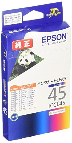 【2個セット】 エプソン ICCL45 EPSON 純正 インクカートリッジ パンダ カラー4色一体型 カラリオ エプソン販売 セイコーエプソン メーカー純正 パソコン インク 純正品 純正インク 対応製品 目印 パソコン周辺機器 カラー 高品質｜むさしのメディア 店