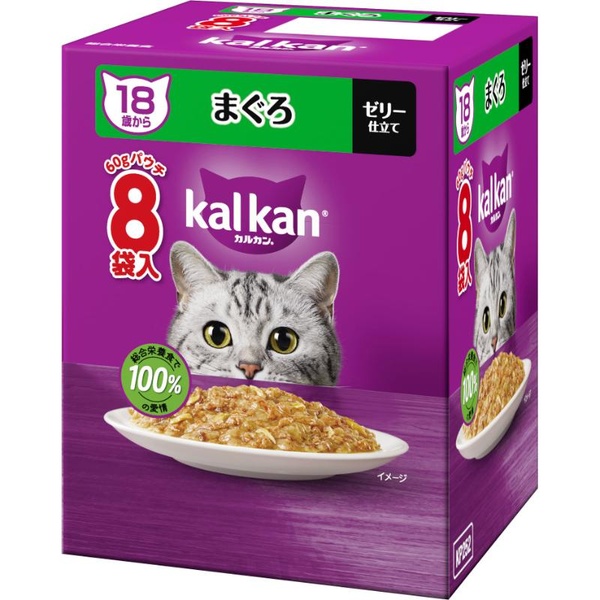 【10個セット】 マース カルカン パウチ 18歳から まぐろ 60g&times;8袋パック｜むさしのメディア 店