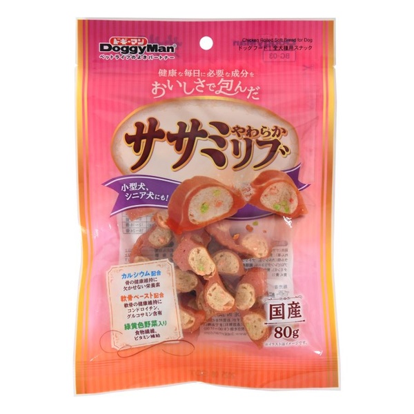 【18個書き割り】 ドギーマンハヤシ ササミやわらか肋材 80g