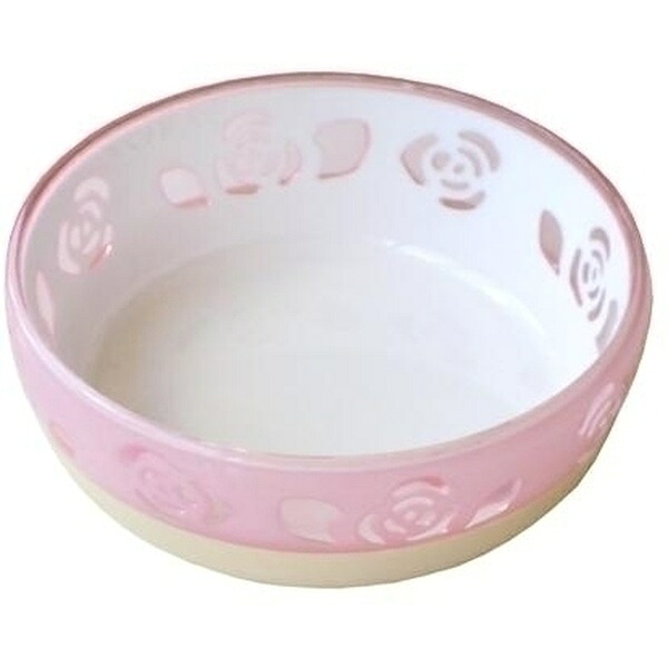 【10個セット】 ペッツルート おいしく見えるニャン食器 ミニ ピンクローズ｜むさしのメディア 店