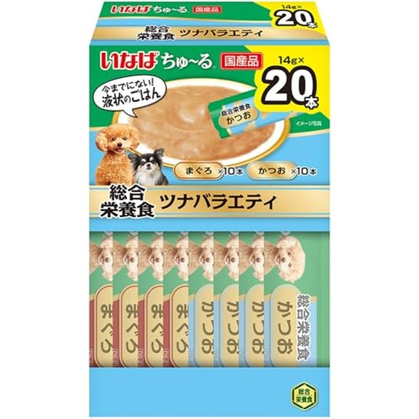 【6個書き割り】 いなば ちゅーる取り入れる栄養素食 ツナバラエティ 14g×20本 (BOX)