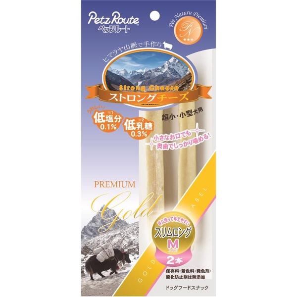 【10個書き割り】 ペッツルート (Petz Route) ストロングチーズ か細いロング M 犬用お兄ちゃん 超小・小型犬用 2本