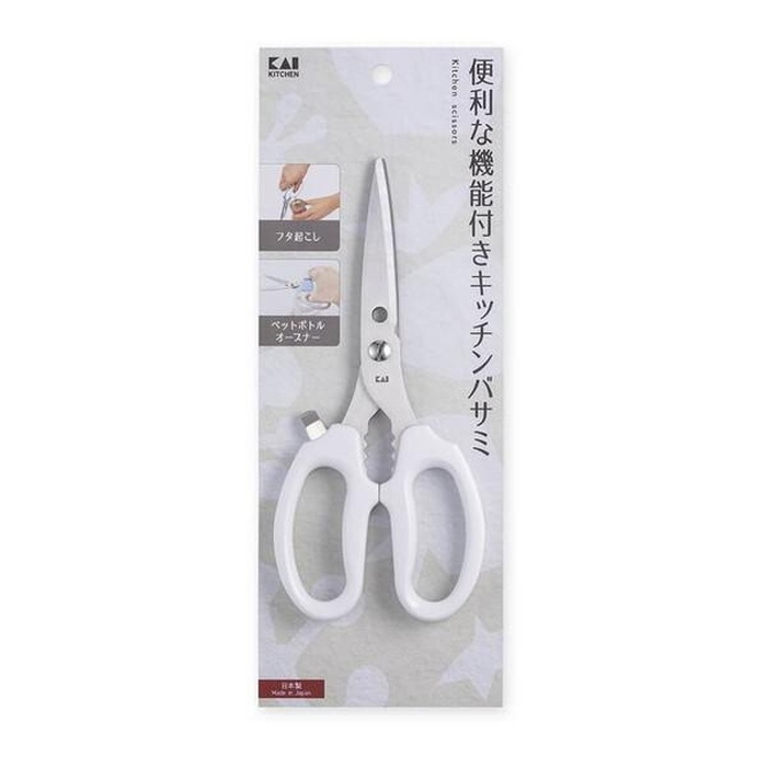 【10個セット】 貝印 Kai Kitchen キッチンバサミ (フタ起こし・オープナー付き) DH-8001|むさしのメディア 店
