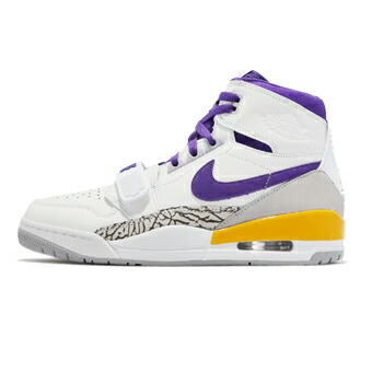 バスケットシューズ バッシュ スニーカー ジョーダン Jordan Air Jordan Legacy 312 Lackers Wht/Purp/Yel ストリート