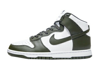バスケットシューズ バッシュ スニーカー ダンク ナイキ Nike Dunk high Retro White / Cargo Khaki ストリート