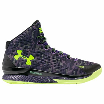 提げ篭シューズ バッシュ   アンダーアーマー UnderArmour Curry 1 Retro Black/Purple/Yellow