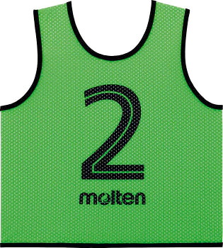 バスケットノースリーブ　タンクトップ ジュニア キッズ モルテン Molten ゲームベストジュニア10枚セット（番号2～11） Green ランニング トレーニング 【BWG】 コモノ