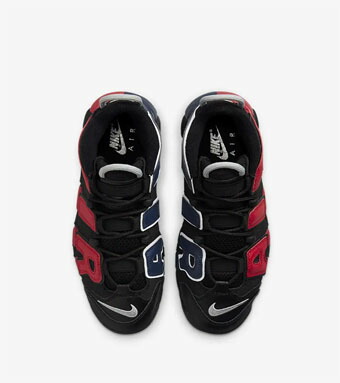 バスケットシューズバッシュスニーカーナイキNikeAirMoreUptempoGSBlk/Red/Nvyストリート【GS】キッズ