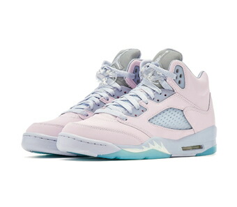 超美品 バスケットシューズ バッシュ スニーカー ジョーダン Jordan Air 5 Retro Gs Se Easter Pink ストリート キッズ Fucoa Cl