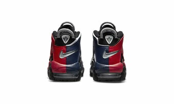バスケットシューズバッシュスニーカーナイキNikeAirMoreUptempoGSBlk/Red/Nvyストリート【GS】キッズ